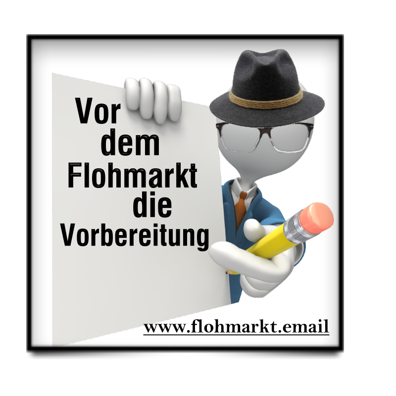 Vor dem Flohmarkt die Vorbereitung