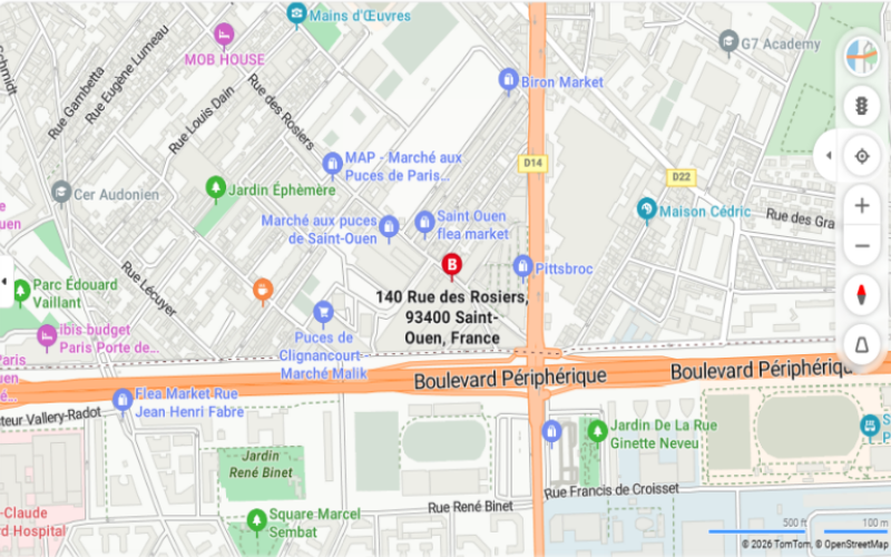 140 Rue des Rosiers 93400 Saint Ouen Paris France